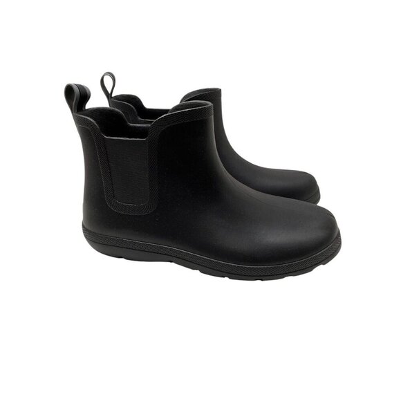 NEW Totes Men's 12 Black Chelsea Ankle Rain Boots with Everywear Technology - Picture 3 of 13